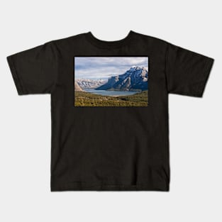 Looking Out at Lake Minnewanka Kids T-Shirt